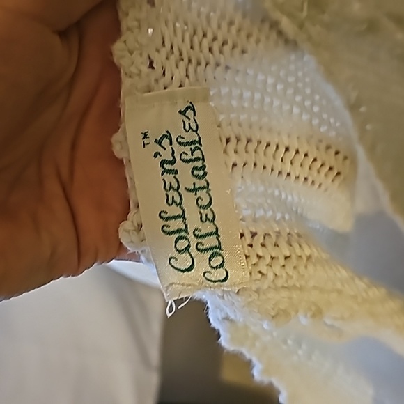 Vintage cable knit sweater pom poms floral ivory embroidery - Picture 9 of 9